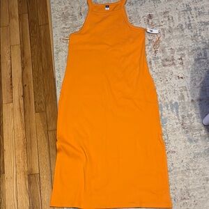 Old Navy Orange Halter Sheath Maxi Dress